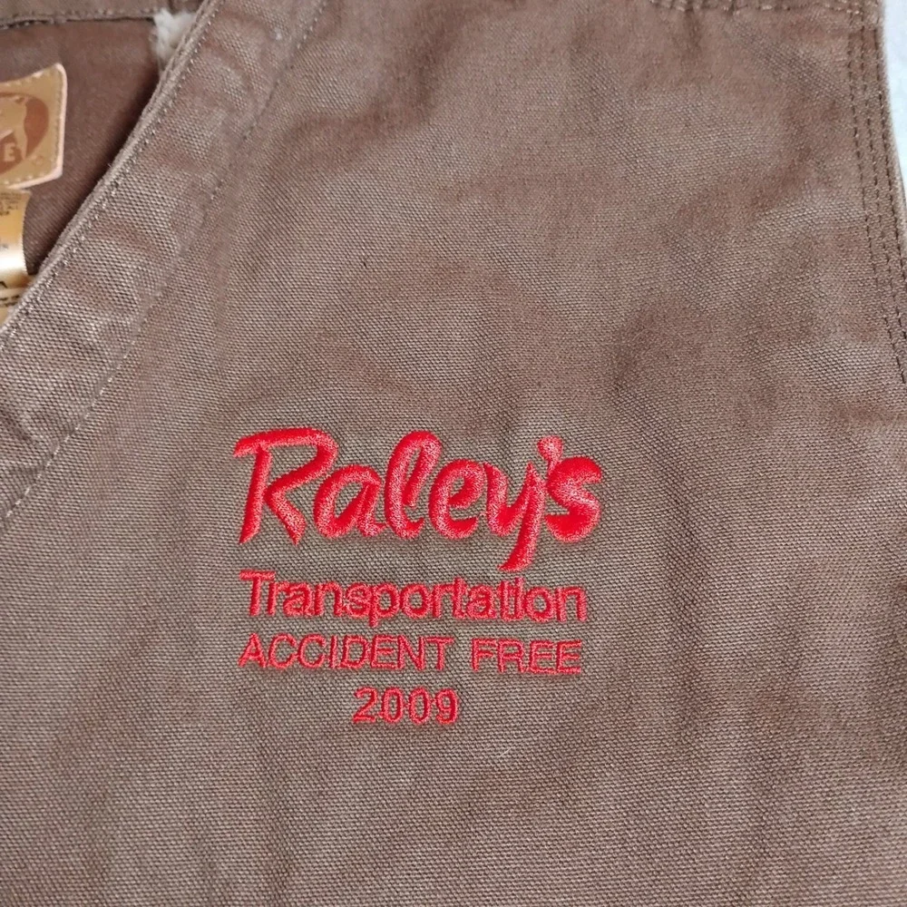 Berne Mens XL Brown Duck Canvas Heartland Sherpa Lined Workwear Vest Rileys Rich